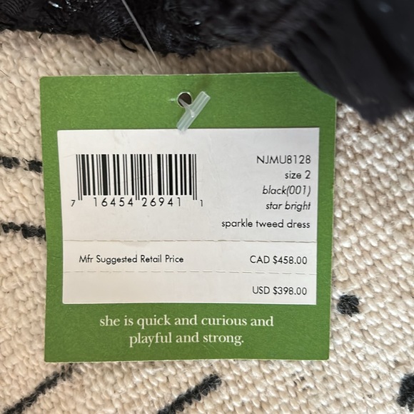 Kate Spade NWT Sparkle Tweed Dress size 2 MSRP $398 - Picture 9 of 12